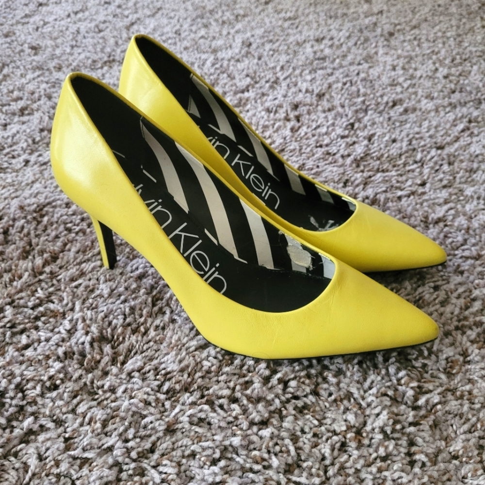 Yellow Calvin Klein Heels Gayle